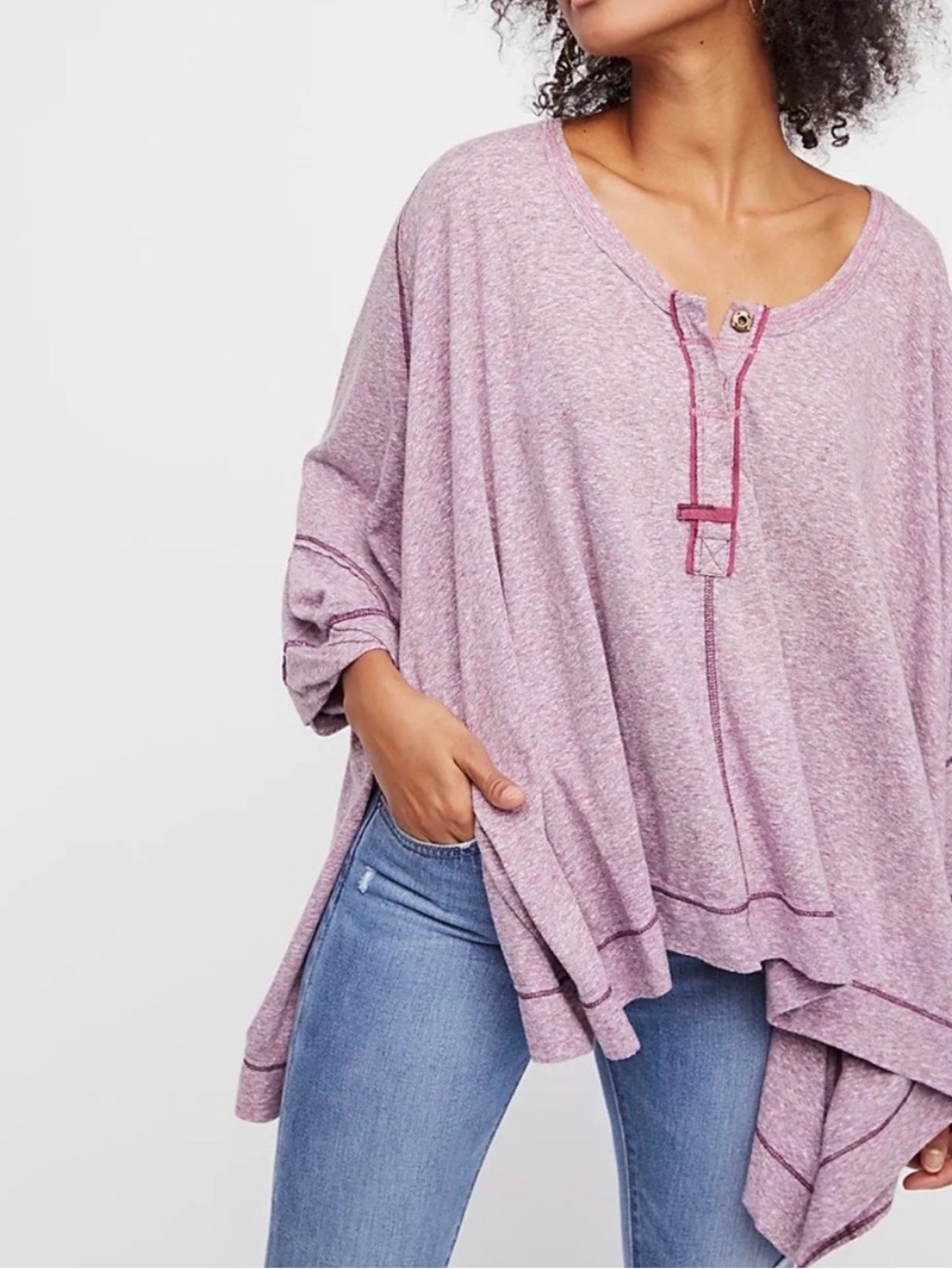 Free People Go For It Oversized Henley